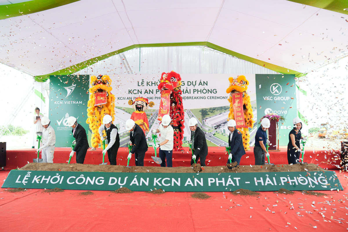 Tập đoàn KCN Việt Nam khởi công dự án KCN An Phát, mở rộng mạng lưới bất động sản công nghiệp hiện đại khu vực miền Bắc