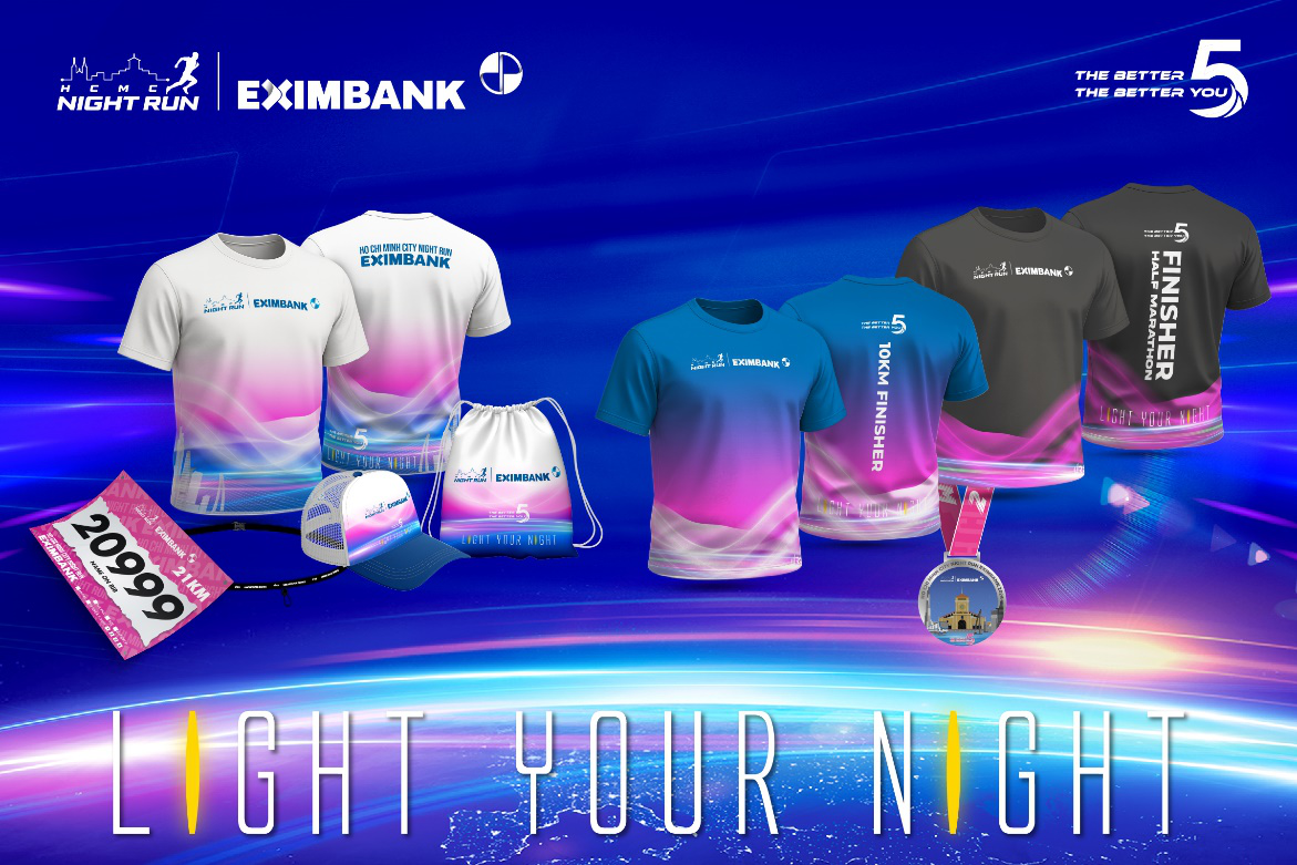 Giải chạy đêm TP.HCM Eximbank lần thứ 5: Khi từng bước chân chạm vào nhịp sống của đô thị 