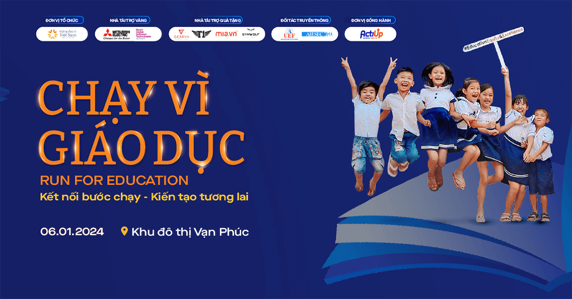 Giảng dạy vì Việt Nam tổ chức giải chạy gây quỹ: “Chạy Vì Giáo Dục - Run For Education”