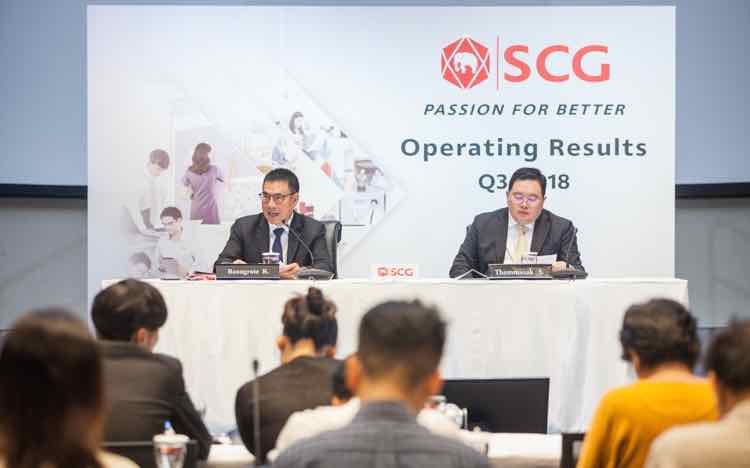 SCG công bố kết quả hoạt động kinh doanh quý III và 9 tháng đầu năm 2018