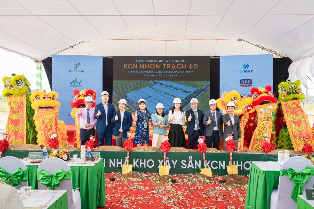 Tập đoàn KCN Việt Nam khởi công dự án 100.000 m2  nhà kho xây sẵn chất lượng cao theo tiêu chuẩn LEED tại Nhơn Trạch